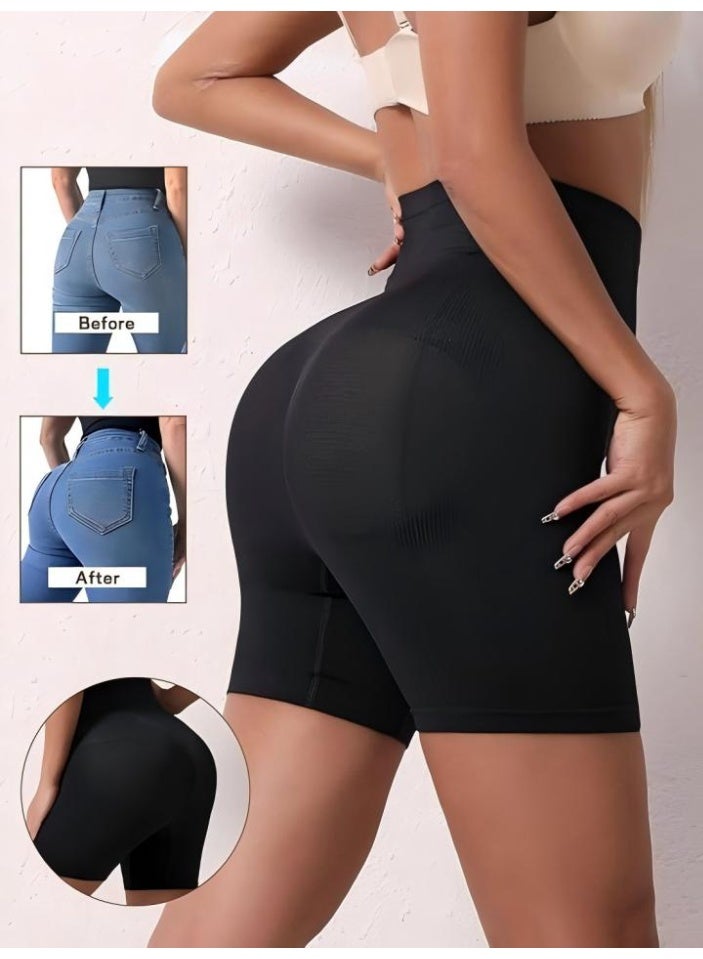 DUNISO High Waist Shapewear Shorts,Postpartum Underwear Boyshorts, Bum Lift, Shaping Underwear for Women,Tummy Control,Comfortable and Breathable,Suitable for Postpartum Shapewear or Daily Wear, Black, Size L - Image 3